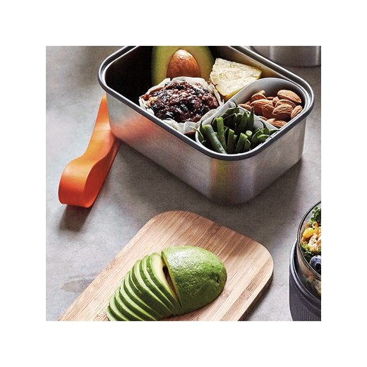 Black+Blum Śniadaniówka w kolorze srebrno-jasnobrązowo-pomarańczowym - 19 x 8 x onesize Limango Polska promocja