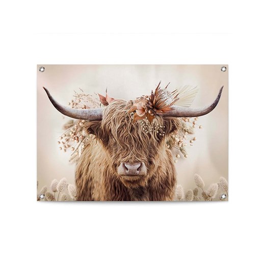 Orangewallz Druk &quot;Cow and Flowers&quot; na płótnie - 70 x 50 cm Orangewallz onesize okazja Limango Polska