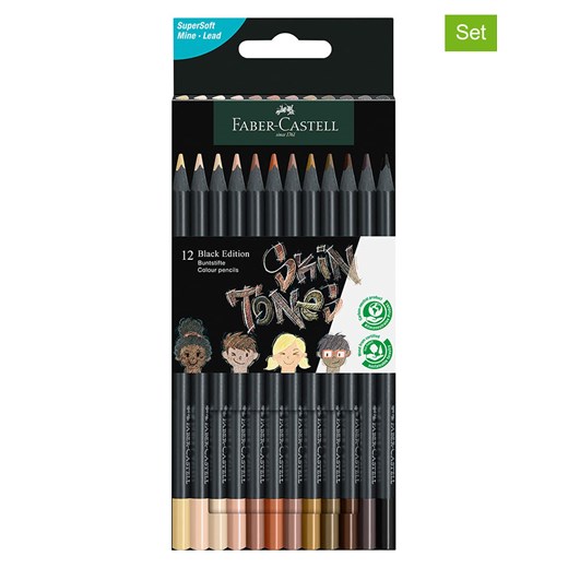 Faber-Castell Kredki (24 szt.) &quot;Black Edition - Skin Tones&quot; ze sklepu Limango Polska w kategorii Akcesoria biurowe - zdjęcie 173922602