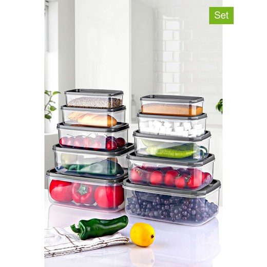 Violeta Home Pojemniki (10 szt.) w kolorze szarym Violeta Home onesize okazja Limango Polska