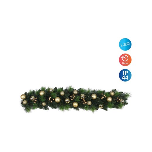 näve Dekoracja LED &quot;Noel&quot; w kolorze zielono-złotym ze sklepu Limango Polska w kategorii Oświetlenie led - zdjęcie 173926960