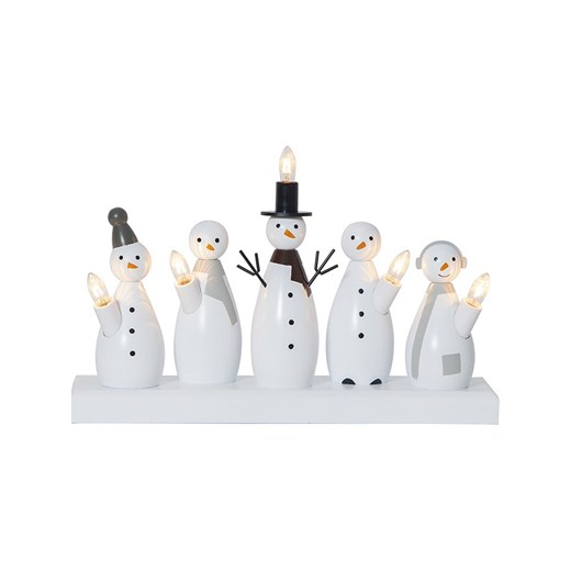 STAR Trading Lampa dekoracyjna &quot;Snowman&quot; w kolorze białym - 46 x 28 cm ze sklepu Limango Polska w kategorii Oświetlenie - zdjęcie 173927492