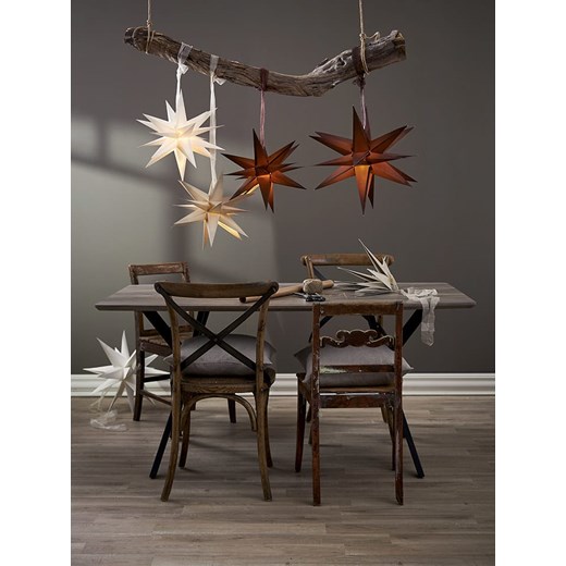 STAR Trading Gwiazda papierowa &quot;December&quot; w kolorze białym - Ø 35 cm Star Trading onesize wyprzedaż Limango Polska