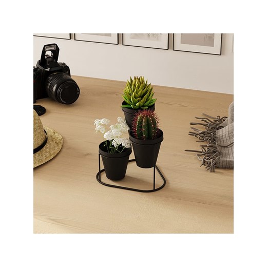 Scandinavia Concept Stojak w kolorze czarnym na kwiaty - 19 x 20 x 19 cm Scandinavia Concept onesize Limango Polska okazyjna cena