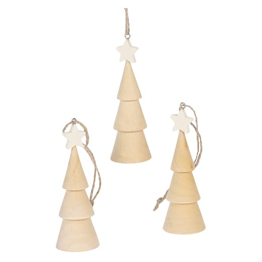 SUNNYSUE Drewniana zawieszka &quot;Christmas tree&quot; w kolorze brązowym ze sklepu Limango Polska w kategorii Zabawki - zdjęcie 173928923