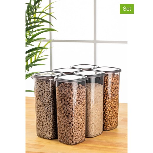 Violeta Home Pojemniki (6 szt.) w kolorze antracytowym - 1,75 l ze sklepu Limango Polska w kategorii Pojemniki kuchenne - zdjęcie 173929512