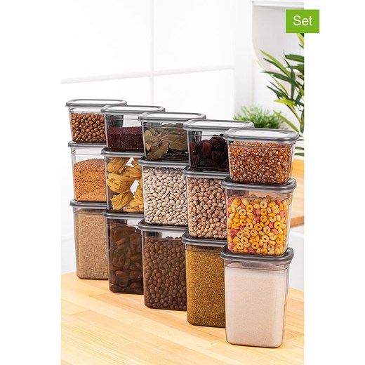 Violeta Home Pojemniki (15 szt.) w kolorze antracytowym ze sklepu Limango Polska w kategorii Pojemniki kuchenne - zdjęcie 173929520