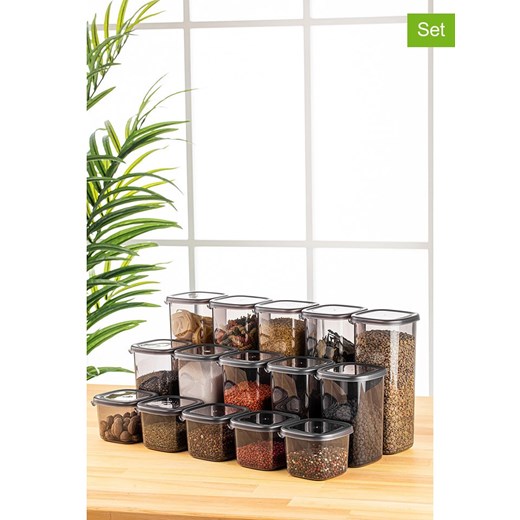 Violeta Home Pojemniki (15 szt.) w kolorze antracytowym ze sklepu Limango Polska w kategorii Pojemniki kuchenne - zdjęcie 173929524