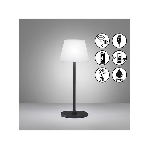 FH Lighting Lampa stołowa LED "Flus" w kolorze czarno-białym - wys. 38 Fh Lighting onesize promocyjna cena Limango Polska