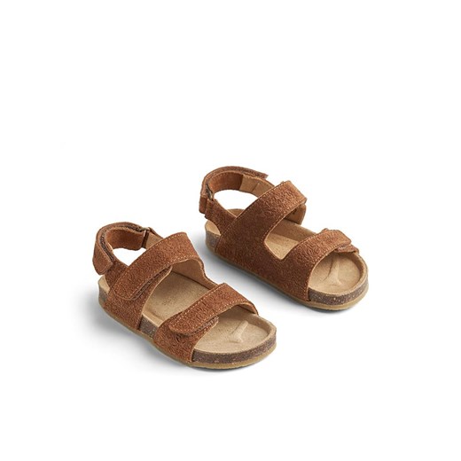 Wheat Skórzane sandały "Cameron" w kolorze jasnobrązowym ze sklepu Limango Polska w kategorii Sandały dziecięce - zdjęcie 173930560