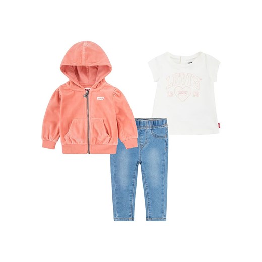 Levi&apos;s Kids 3-częściowy zestaw w kolorze jasnoróżowo-niebieskim ze sklepu Limango Polska w kategorii Odzież dla niemowląt - zdjęcie 173931801