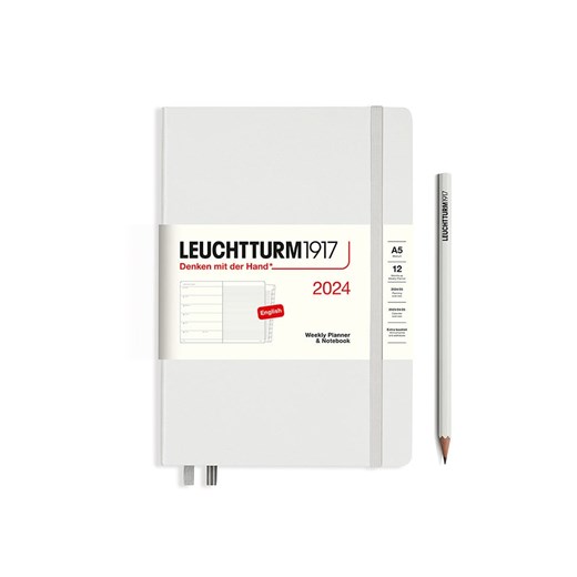 LEUCHTTURM1917 Kalendarz tygodniowy i notatnik w kolorze jasnoszarym - 14,5 x 21 cm ze sklepu Limango Polska w kategorii Akcesoria biurowe - zdjęcie 173933512
