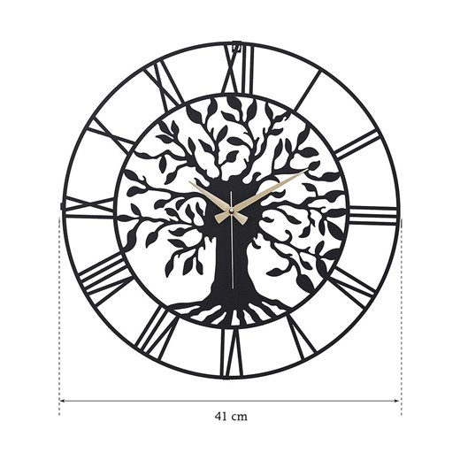 ABERTO DESIGN Zegar ścienny "Vita" w kolorze czarnym - Ø 41 cm Aberto Design onesize wyprzedaż Limango Polska