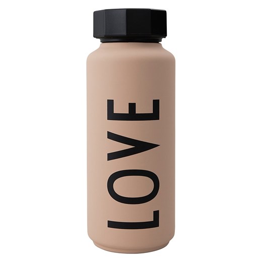 Design Letters Butelka termiczna &quot;Love&quot; w kolorze beżowym - 500 ml ze sklepu Limango Polska w kategorii Kubki termiczne - zdjęcie 173937290