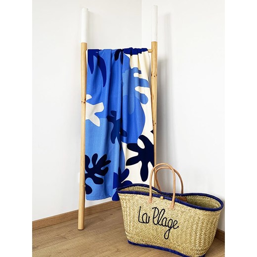 Le Comptoir de la Plage Ręcznik plażowy &quot;Maldives - Coralina&quot; w kolorze niebieskim - 170 x 90 cm ze sklepu Limango Polska w kategorii Ręczniki - zdjęcie 173939674