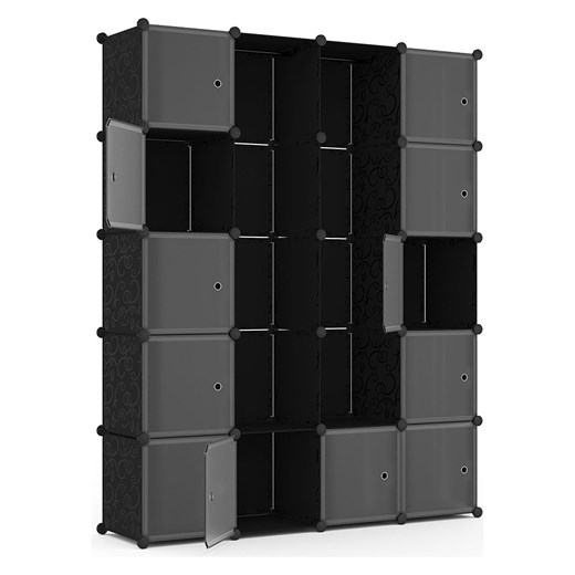 IDOMYA Essentials Szafa wielofunkcyjna w kolorze czarnym - 143 x 178 x 36 cm Idomya Essentials onesize wyprzedaż Limango Polska