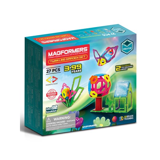 MAGFORMERS 27-częściowy zestaw magnetyczny &quot;Twinkling Garden Set&quot; - 3+ ze sklepu Limango Polska w kategorii Zabawki - zdjęcie 173941591