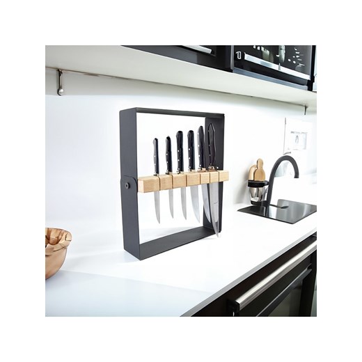 Vita Blend Blok w kolorze jasnobrązowo-czarnym na noże - 40 x 30 x 8 cm ze sklepu Limango Polska w kategorii Noże kuchenne - zdjęcie 173942174