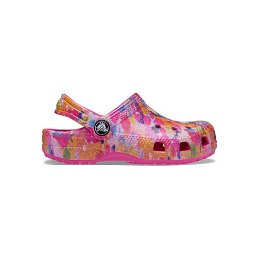 Crocs Chodaki &quot;Classic Hyper Real&quot; w kolorze różowym ze wzorem ze sklepu Limango Polska w kategorii Klapki dziecięce - zdjęcie 173942484
