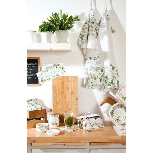 IHR Talerz śniadaniowy "Herbs" w kolorze biało-zielonym - Ø 15,5 cm Ihr onesize promocja Limango Polska