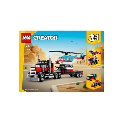 LEGO LEGO® Creator 31146 Low loader with helicopter - 7+ ze sklepu Limango Polska w kategorii Zabawki - zdjęcie 173946003