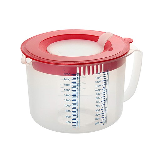 Dr. Oetker Pojemnik w kolorze czerwonym z miarką - 2,2 l ze sklepu Limango Polska w kategorii Akcesoria kuchenne - zdjęcie 173947793