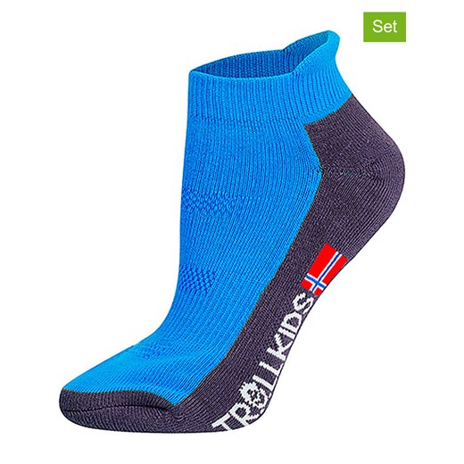 Trollkids Skarpety turystyczne (2 pary) &quot;Low Cut Socks II&quot; w kolorze niebieskim ze sklepu Limango Polska w kategorii Skarpetki dziecięce - zdjęcie 173948741