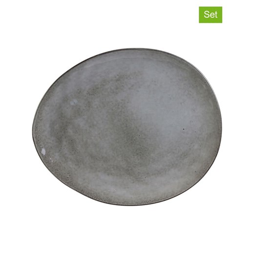 THE HOME DECO FACTORY Talerze obiadowe (12 szt.) w kolorze szarym - 27,5 x 23 cm ze sklepu Limango Polska w kategorii Naczynia - zdjęcie 173950354