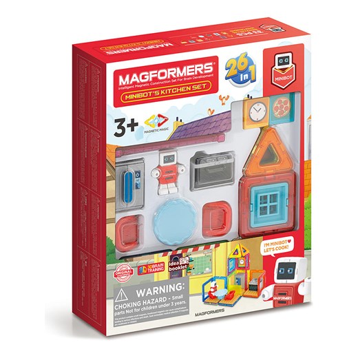 MAGFORMERS 33-częściowy zestaw magnetyczny &quot;Minibot&apos;s Kitchen&quot; - 3+ ze sklepu Limango Polska w kategorii Zabawki - zdjęcie 173950743