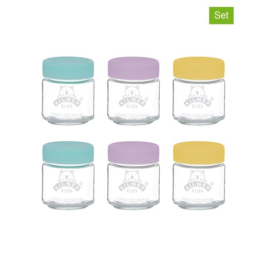 Kilner Kolorowe słoiczki (6 szt.) - 6 x 110 ml ze sklepu Limango Polska w kategorii Pojemniki kuchenne - zdjęcie 173951393