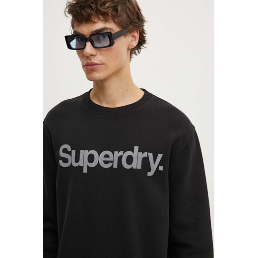 Superdry bluza bawełniana męska kolor czarny z nadrukiem M2013738A-02A Superdry XXL ANSWEAR.com
