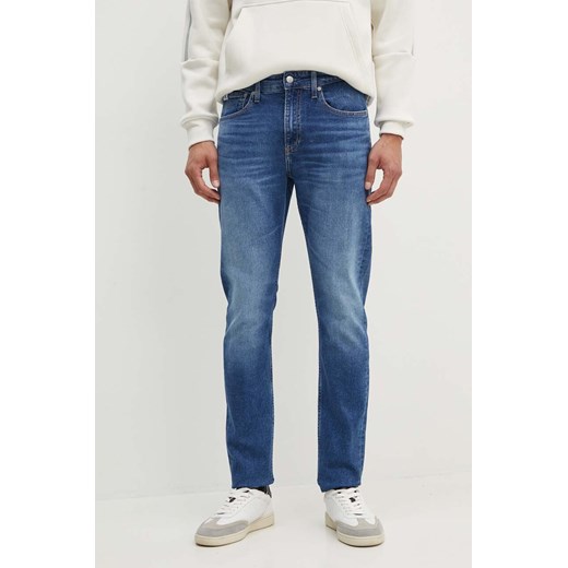 Calvin Klein Jeans jeansy męskie kolor niebieski J30J325889 ze sklepu ANSWEAR.com w kategorii Jeansy męskie - zdjęcie 173953912