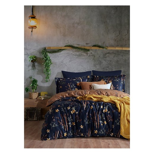 Colourful Cotton Komplet pościeli satynowej &quot;Bamboo&quot; w kolorze granatowym ze sklepu Limango Polska w kategorii Pościele - zdjęcie 173954954