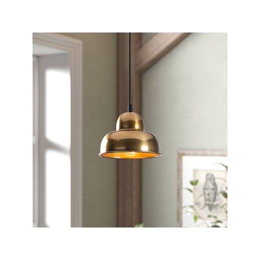 ABERTO DESIGN Lampa wisząca &quot;Barceste &quot; w kolorze złotym - wys. 20 x Ø 20 cm ze sklepu Limango Polska w kategorii Lampy sufitowe - zdjęcie 173955431