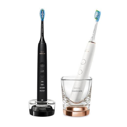PHILIPS sonicare Szczoteczki soniczne (2 szt.) &quot;DiamondClean 9000&quot; w kolorze czarno-białym ze sklepu Limango Polska w kategorii Szczoteczki do zębów - zdjęcie 173955690