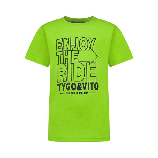 Tygo &amp; Vito Koszulka &quot;Enjoy the Ride&quot; w kolorze zielonym ze sklepu Limango Polska w kategorii T-shirty chłopięce - zdjęcie 173956041