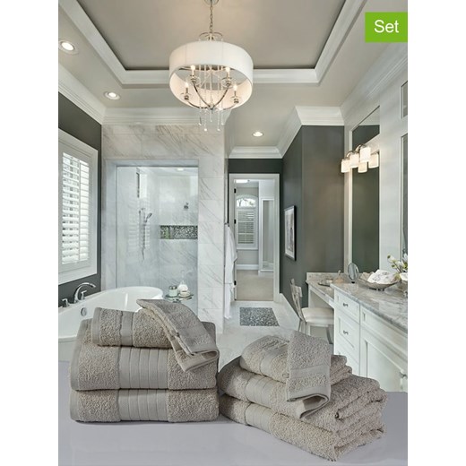 Hip 8-częściowy zestaw ręczników w kolorze beżowym ze sklepu Limango Polska w kategorii Ręczniki - zdjęcie 173956483