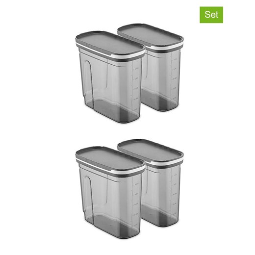 Violeta Home Pojemniki (4 szt.) w kolorze szarym - 1,8 l ze sklepu Limango Polska w kategorii Pojemniki kuchenne - zdjęcie 173959912