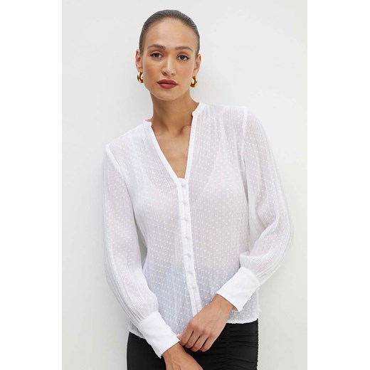 Guess bluzka LISETTE damska kolor biały gładka W4YH85 WGCB0 ze sklepu ANSWEAR.com w kategorii Bluzki damskie - zdjęcie 173961943