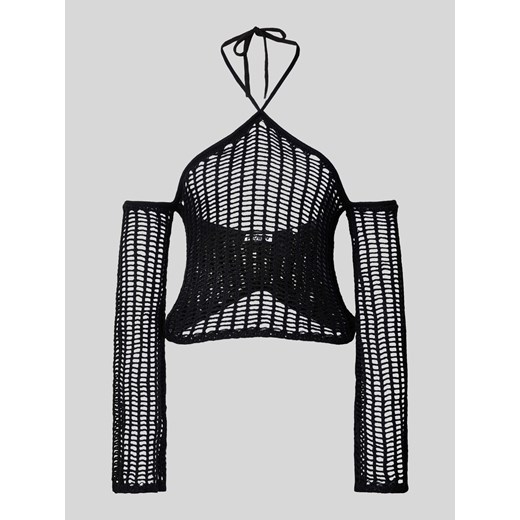 Bluzka z dzianiny z wiązaniem na szyi ze sklepu Peek&Cloppenburg  w kategorii Bluzki damskie - zdjęcie 173962560