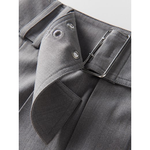 Reserved - Plisowana spódnica z paskiem - ciemnoszary Reserved 134 (8 lat) Reserved