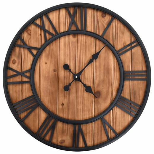 Drewniany wiszący zegar retro 60 cm - Edox 3X Elior One Size Edinos.pl