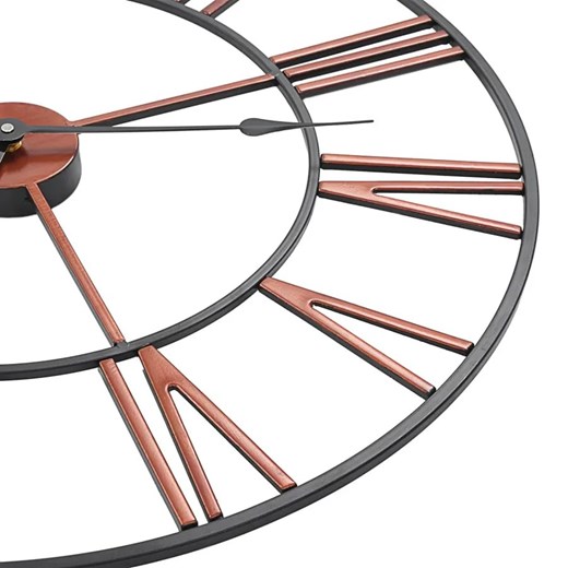 Ścienny zegar retro z czerwonymi wskazówkami 58 cm - Olox 7X Elior One Size Edinos.pl