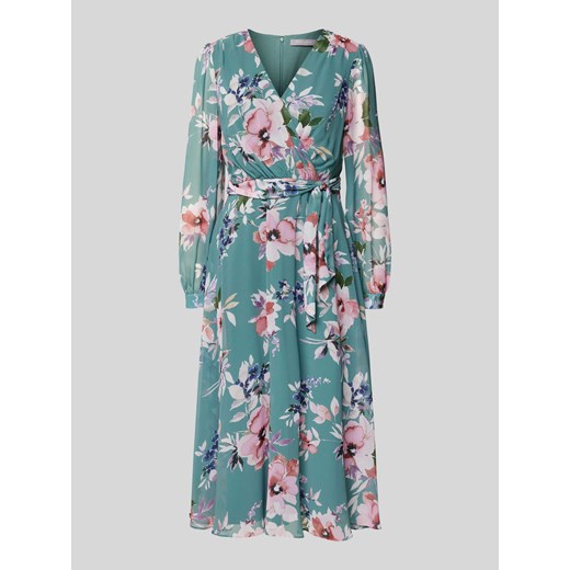 Sukienka midi z wiązanym paskiem ze sklepu Peek&Cloppenburg  w kategorii Sukienki - zdjęcie 173969523