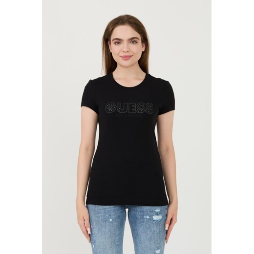 GUESS Czarny t-shirt Sangallo Tee, Rozmiar M ze sklepu outfit.pl w kategorii Bluzki damskie - zdjęcie 173970163