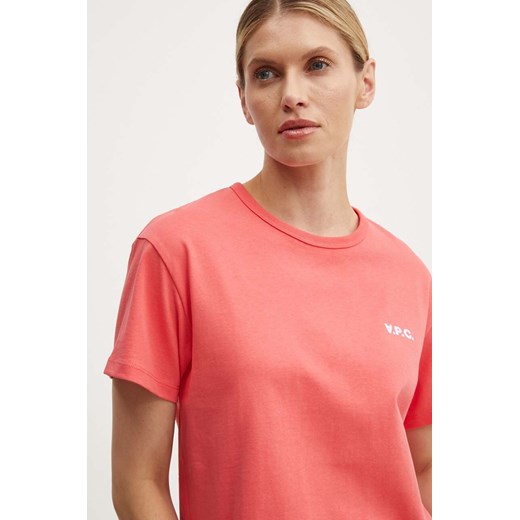 A.P.C. t-shirt bawełniany t-shirt boxy petit vpc damski kolor pomarańczowy COHBQ.F26390 ze sklepu ANSWEAR.com w kategorii Bluzki damskie - zdjęcie 173970744