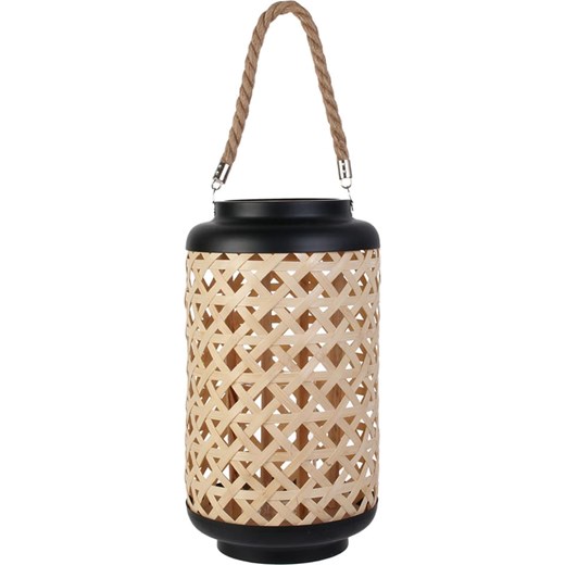Garden Spirit Lampion w kolorze jasnobrązowo-czarnym - wys. 38,5 x Ø 21 cm ze sklepu Limango Polska w kategorii Świeczniki - zdjęcie 173972250