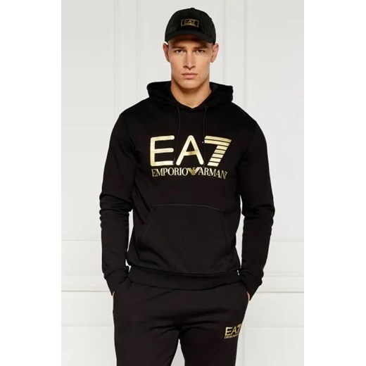 Emporio Armani bluza męska z napisami bawełniana młodzieżowa