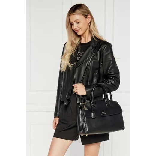 Armani Exchange shopper bag czarna elegancka duża 