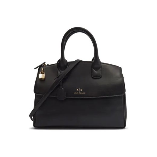 Shopper bag Armani Exchange czarna duża matowa elegancka 